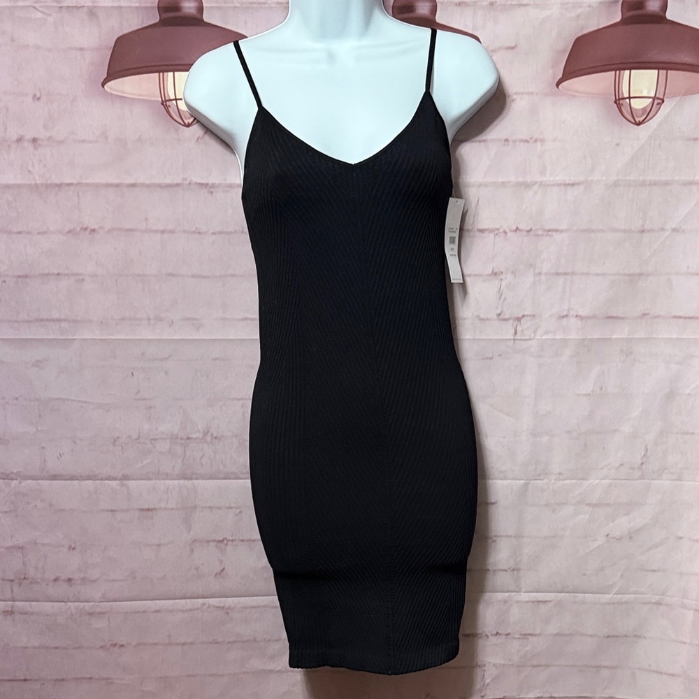 Spiritual Gangster Black Pinstripe Mini Dress